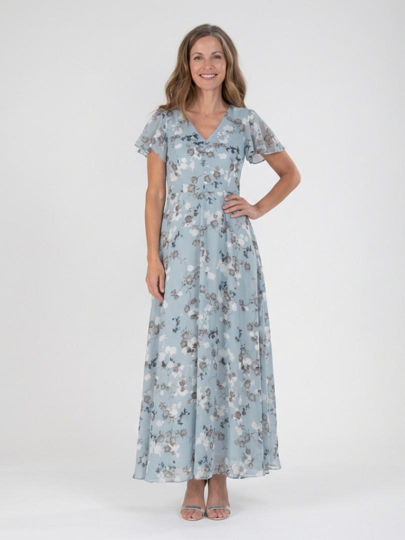 Ismeria | Floral Chiffon Maxi Dress – Helen Samuel Savannah