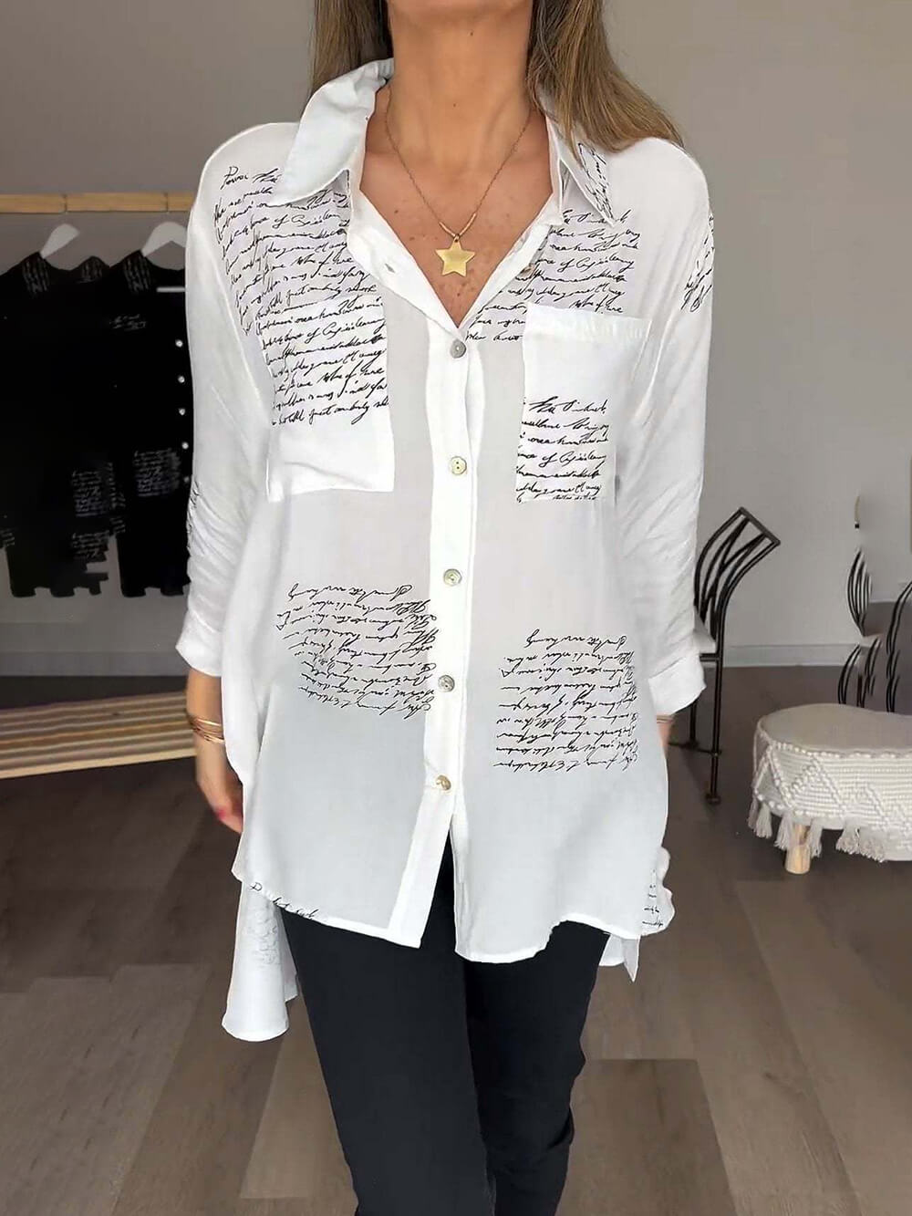 Lyanah | Elegant Long Sleeve Shirt