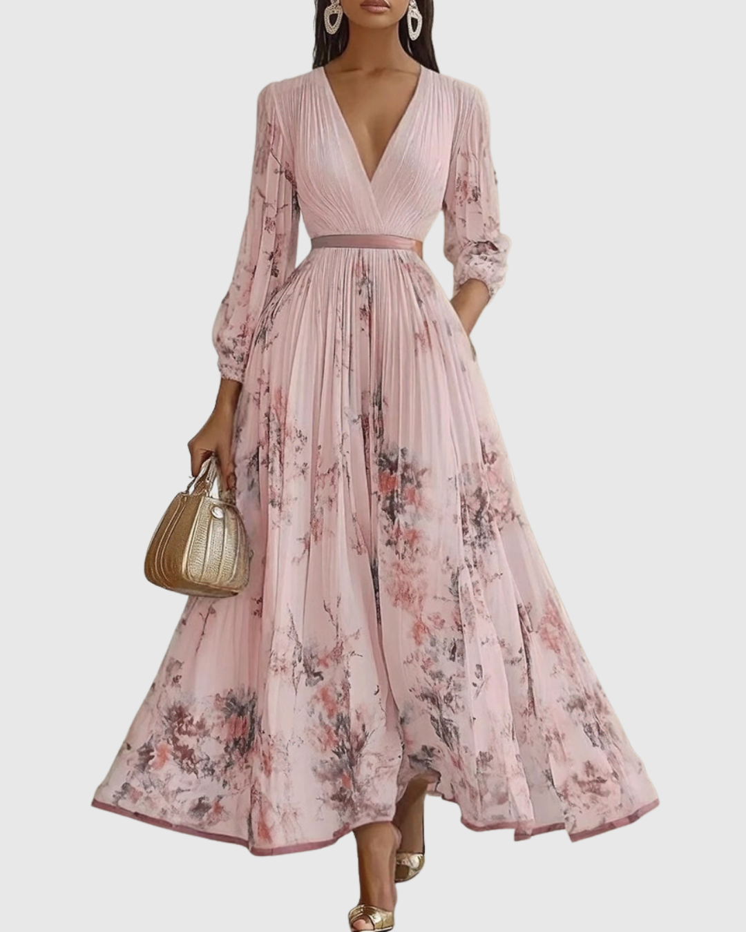 Siena™ | Elegant Pleated Maxi Dress
