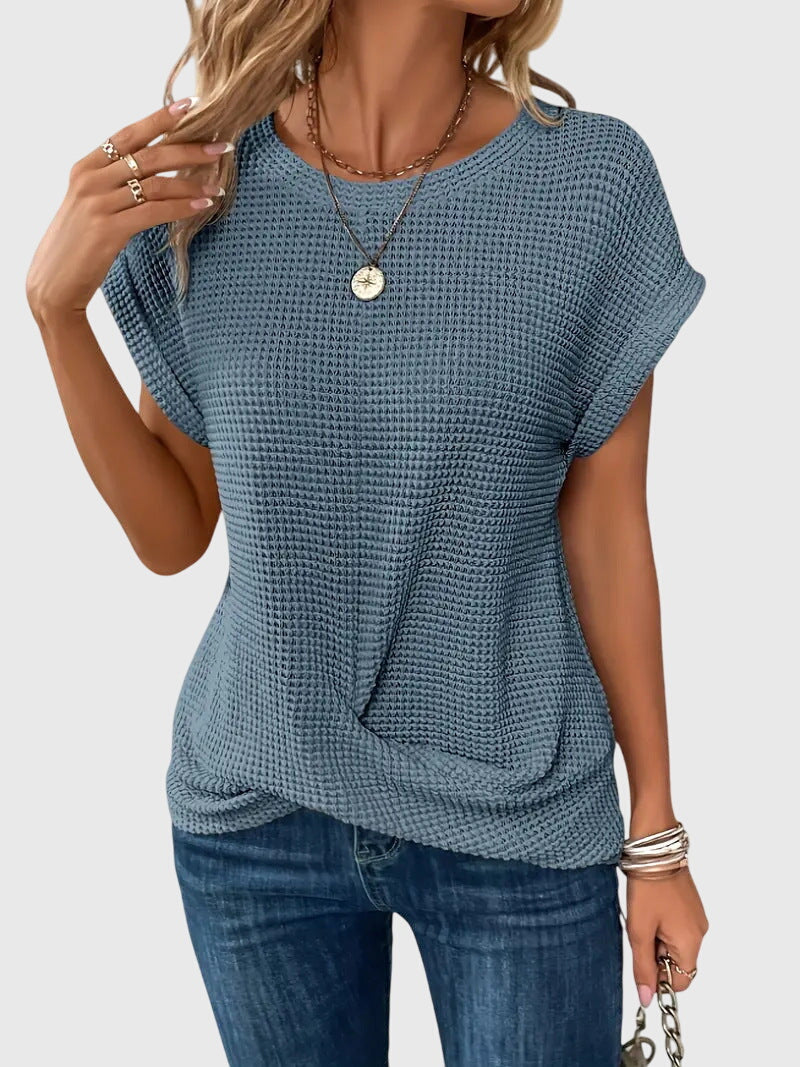 Isa™ | Elegant Blouse with Crew Neck