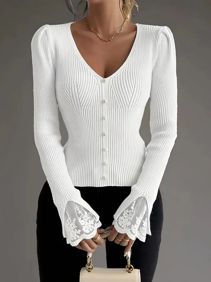 Skylar | Ribbed V-Neck Top