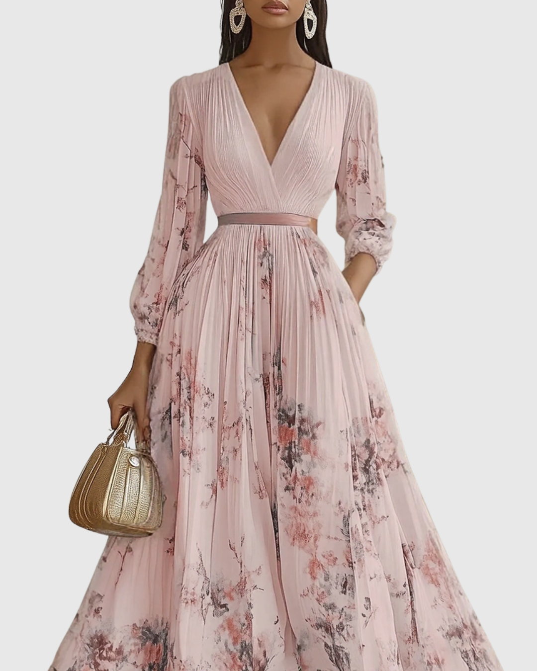 Siena™ | Elegant Pleated Maxi Dress