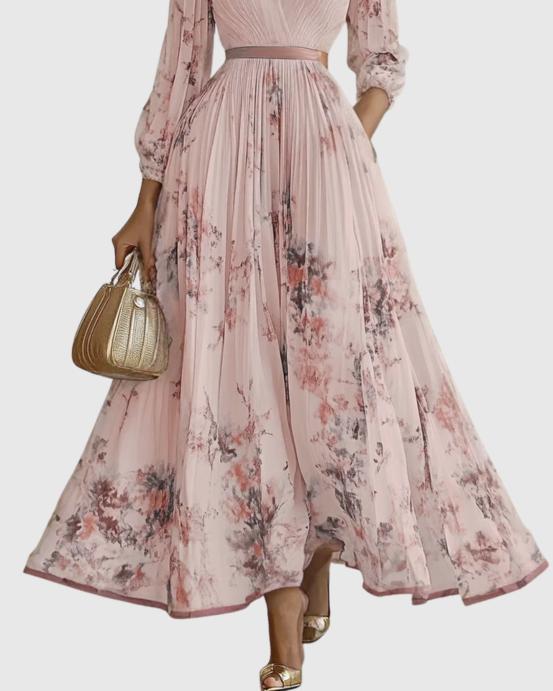 Siena™ | Elegant Pleated Maxi Dress