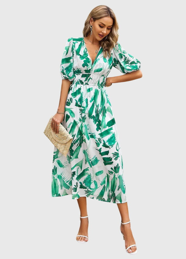 Merlin™ | Flattering Floral Midi Dress