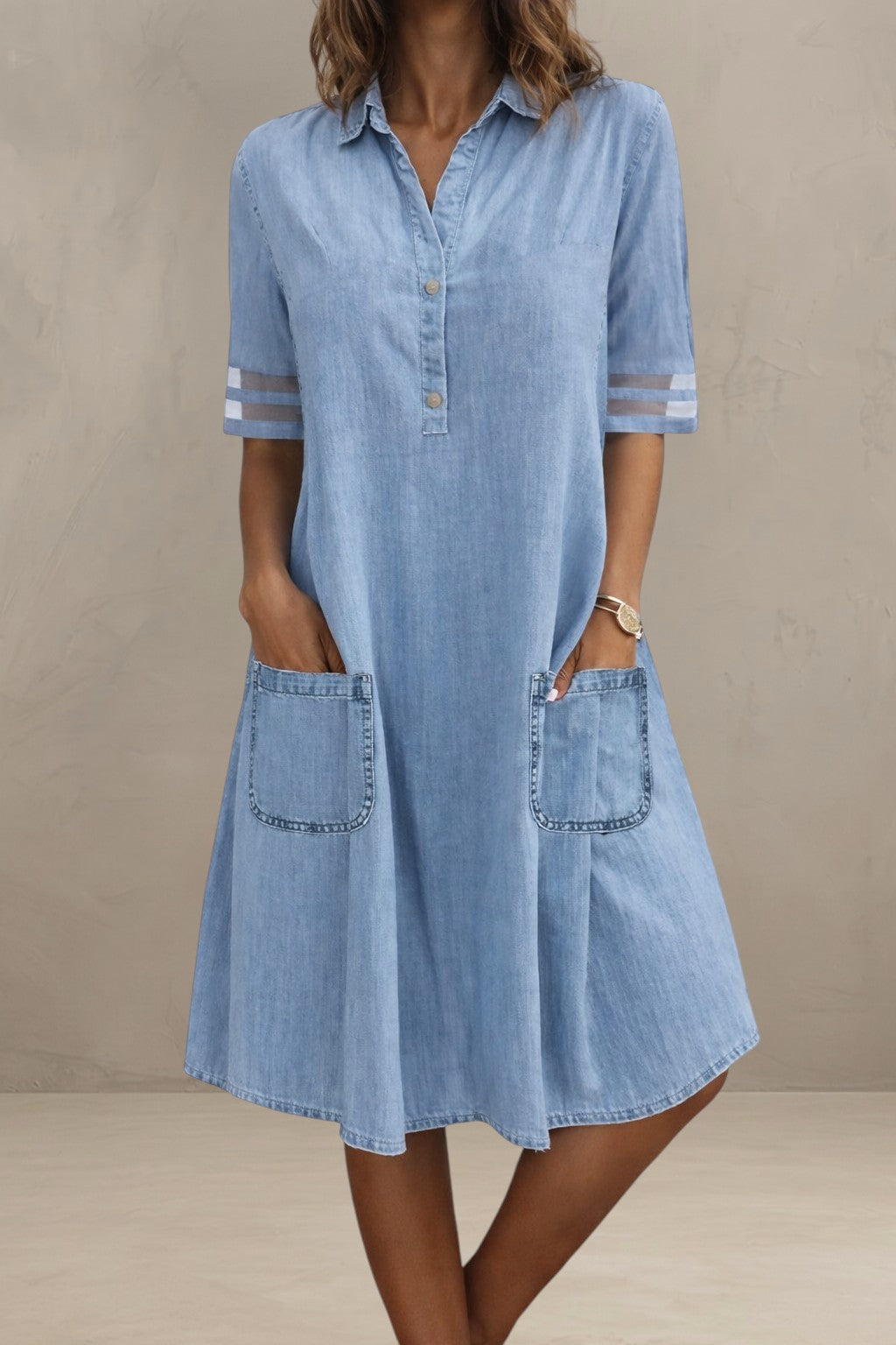 THARYSSA | FIGURE FLATTERING DENIM DRESS