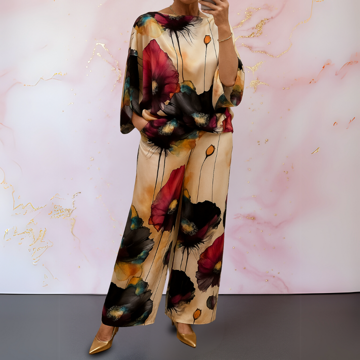 Maelora | Satin Two-Piece Women's Set