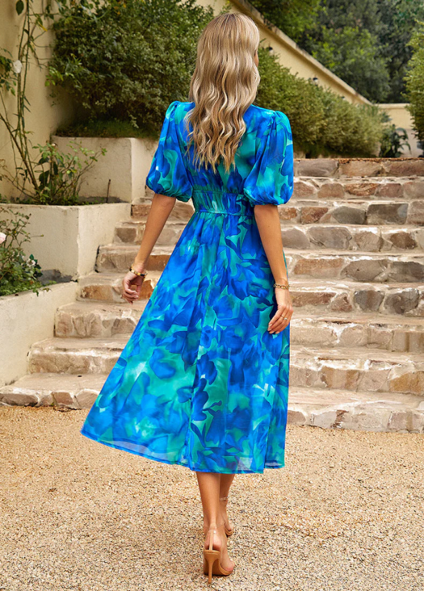 Astella | Flattering Floral Midi Dress
