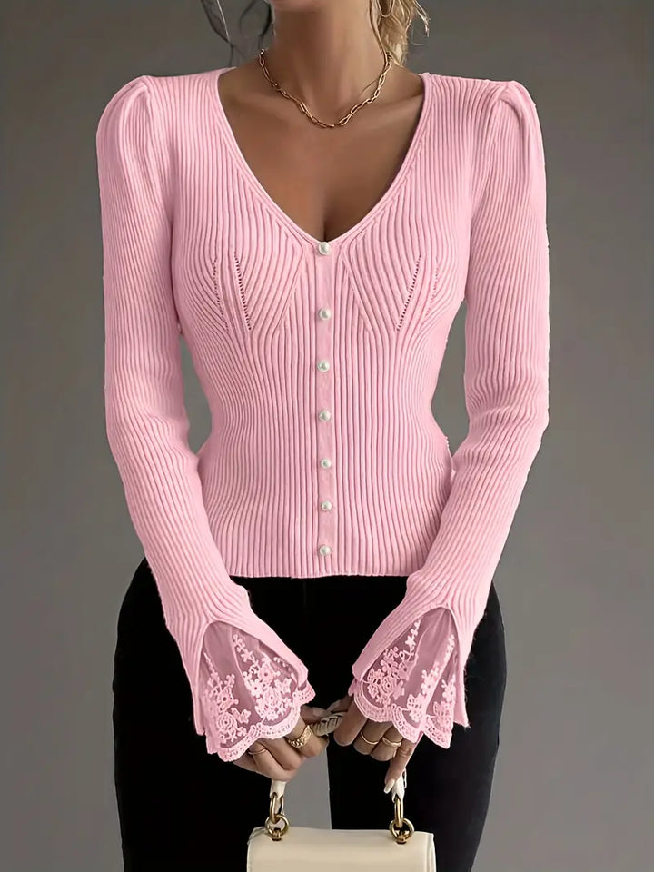 Skylar | Ribbed V-Neck Top