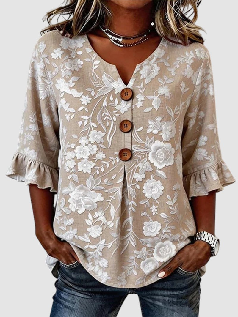 JONA | BUTTON DETAIL BLOUSE
