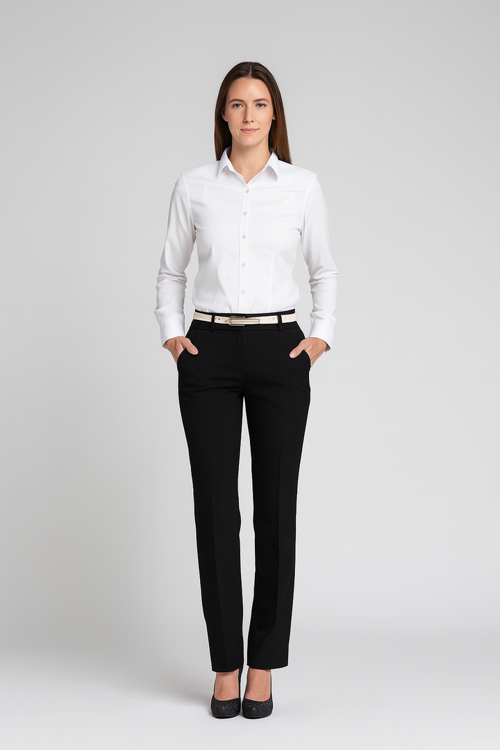 Women’s Pencil Pants – Korean Office Look, High-Waisted & Elegant