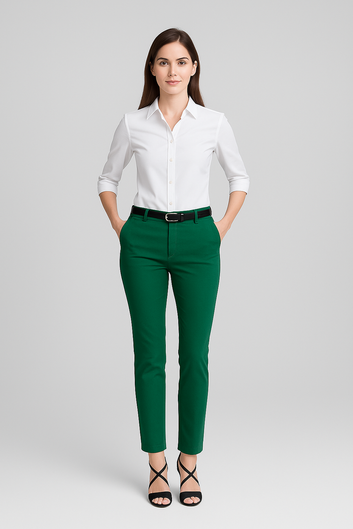 Women’s Pencil Pants – Korean Office Look, High-Waisted & Elegant