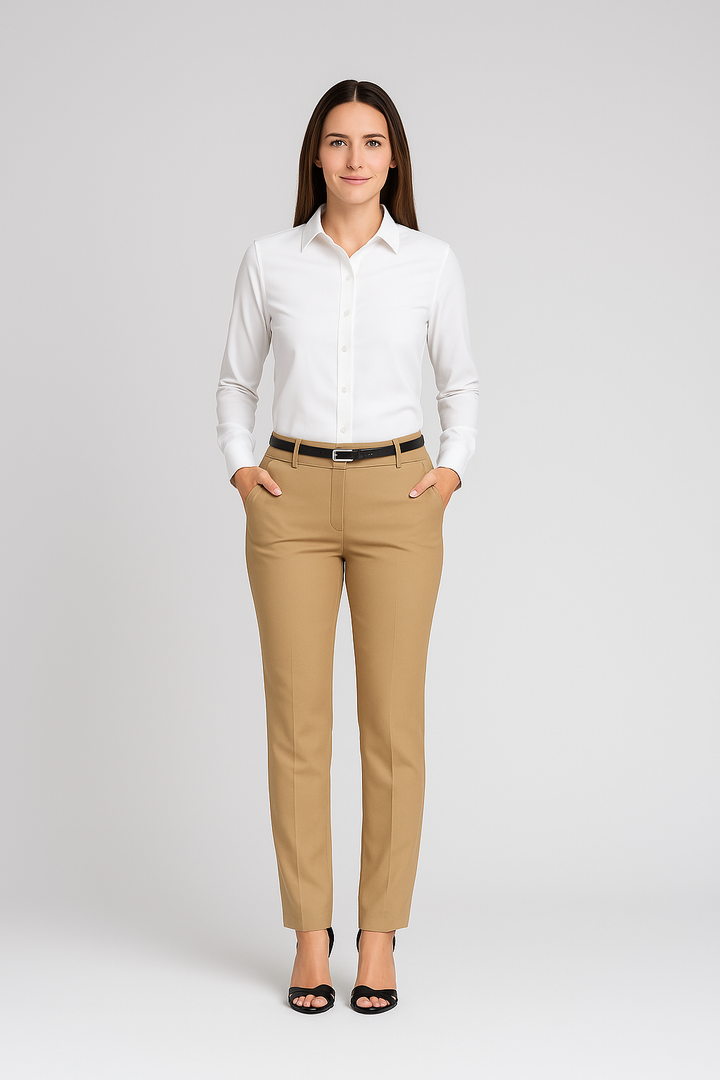 Women’s Pencil Pants – Korean Office Look, High-Waisted & Elegant