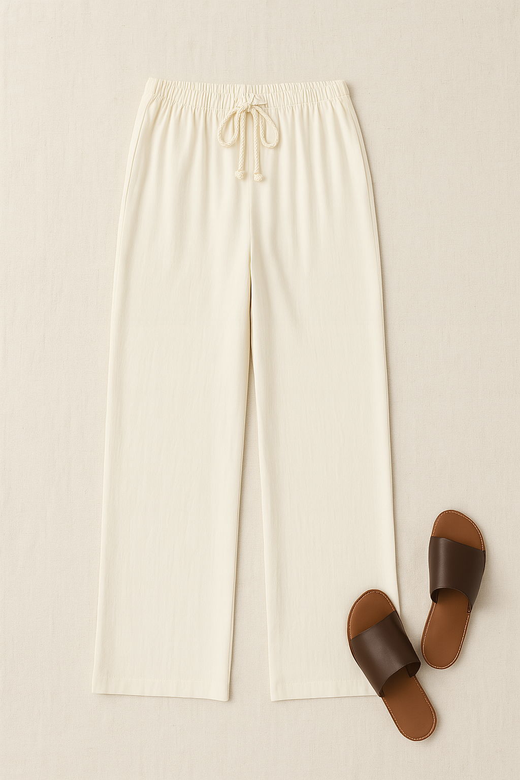 Women’s Pants – Drape Wide-Leg Style, High-Waisted & Flowing