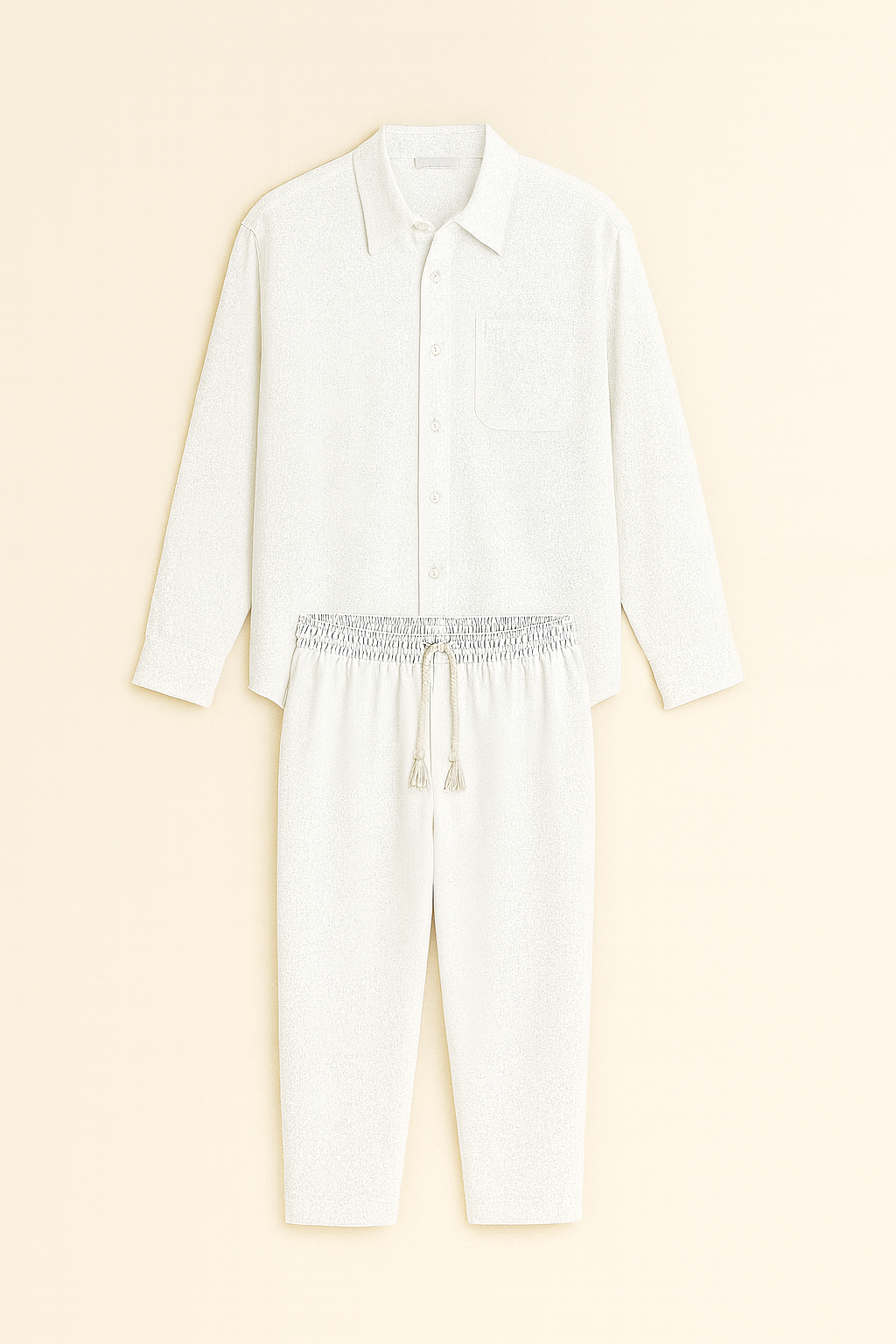 Men’s Casual Set | Linen Shirt & Pants Relaxed