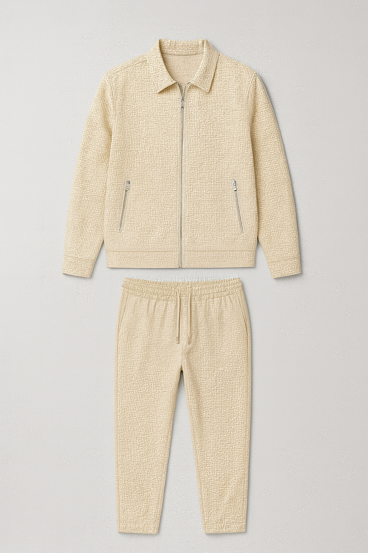 Men’s Matching Set | Polo Jacket & Pants Casual