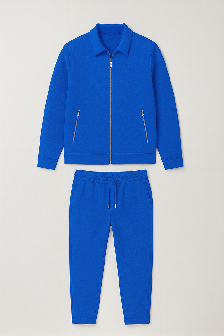 Men’s Matching Set | Polo Jacket & Pants Casual