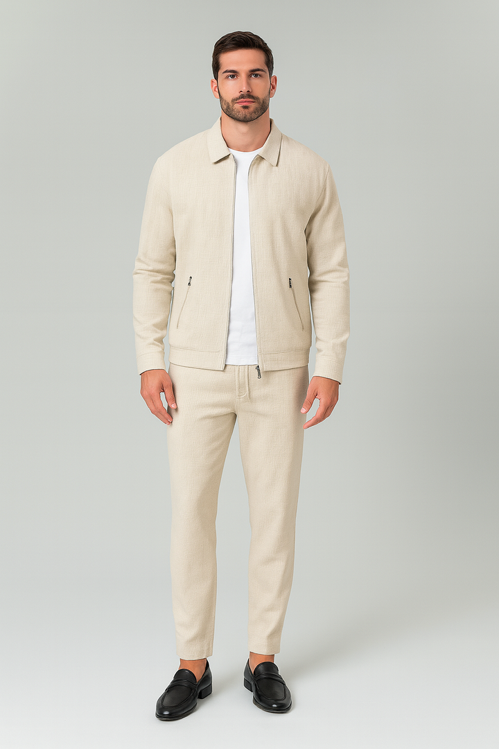 Men’s Matching Set | Polo Jacket & Pants Casual