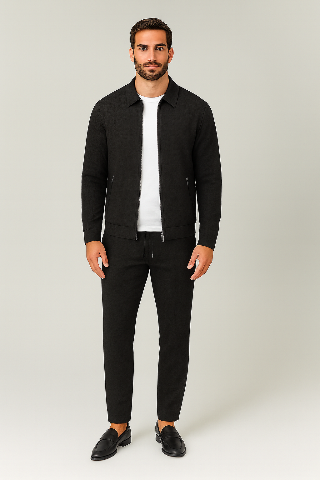 Men’s Matching Set | Polo Jacket & Pants Casual