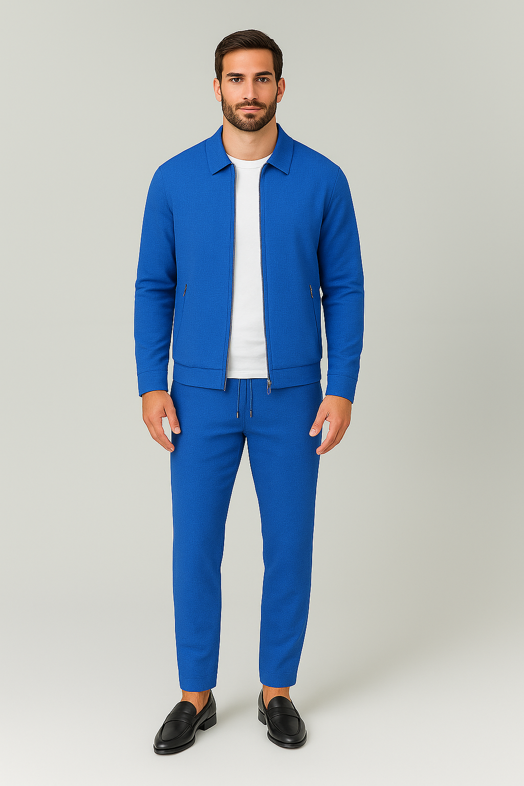 Men’s Matching Set | Polo Jacket & Pants Casual