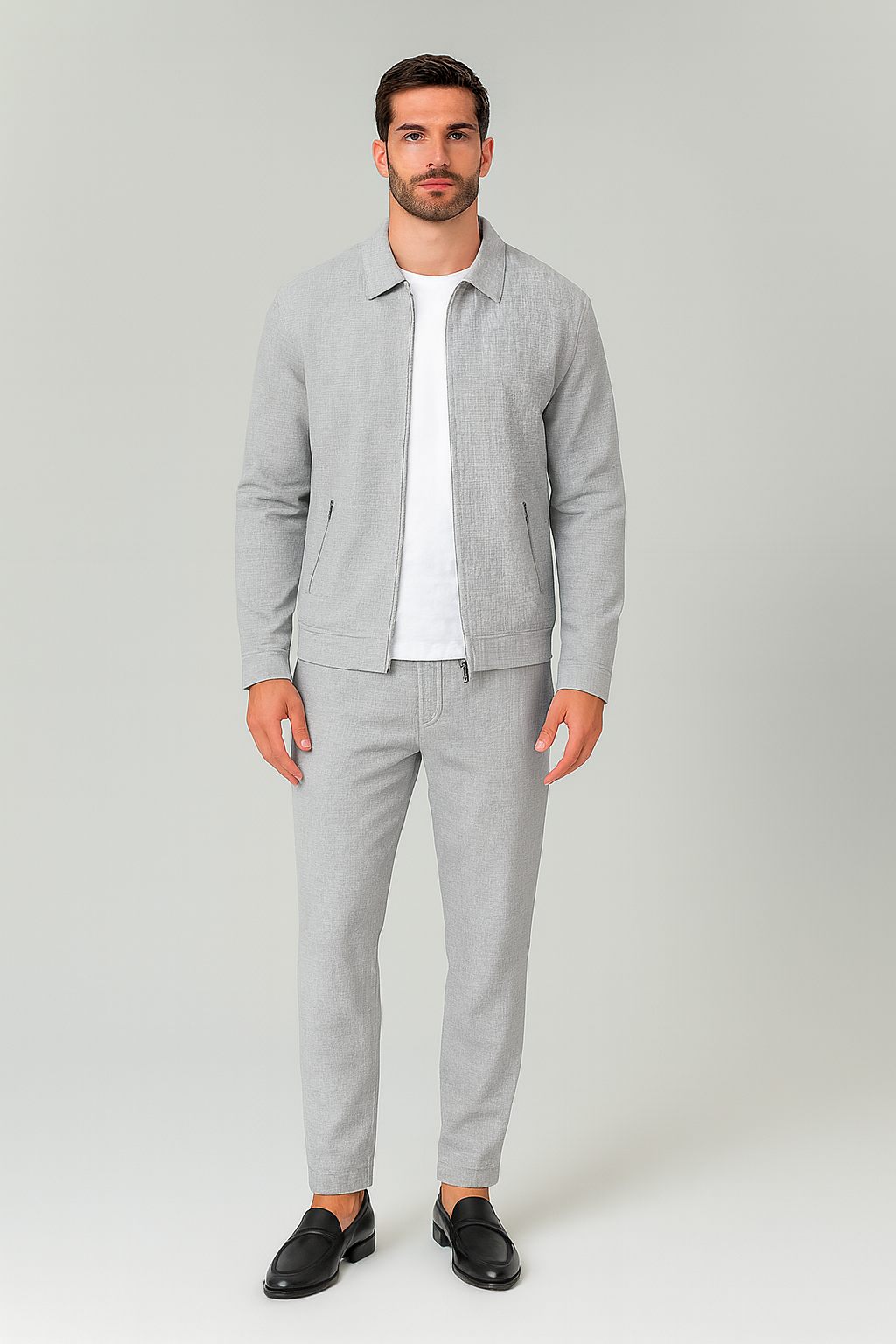 Men’s Matching Set | Polo Jacket & Pants Casual