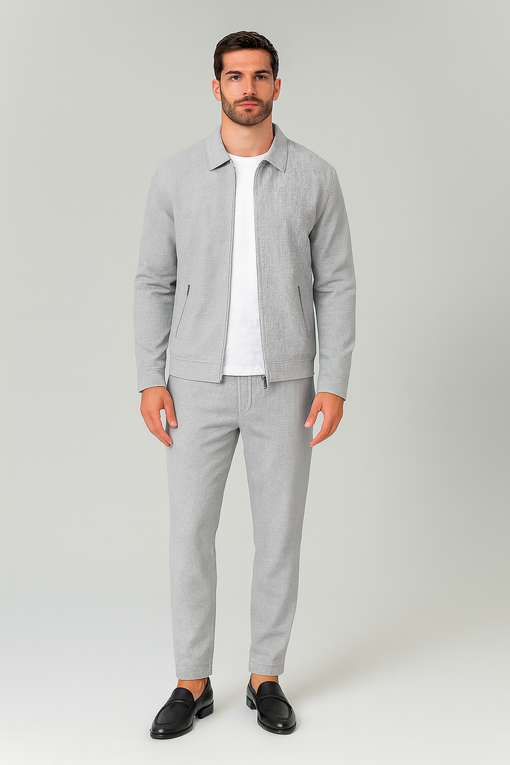 Men’s Matching Set | Polo Jacket & Pants Casual