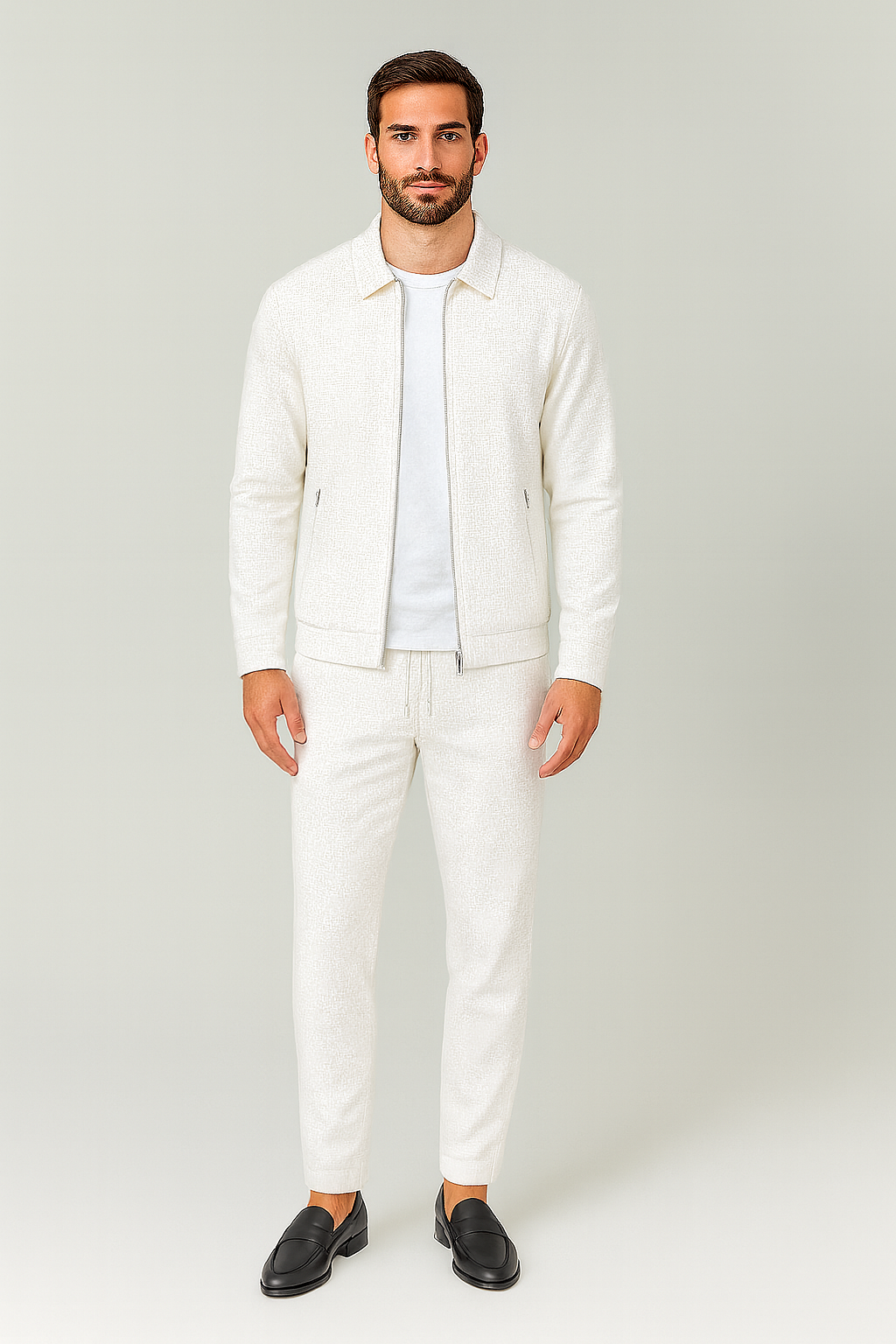 Men’s Matching Set | Polo Jacket & Pants Casual