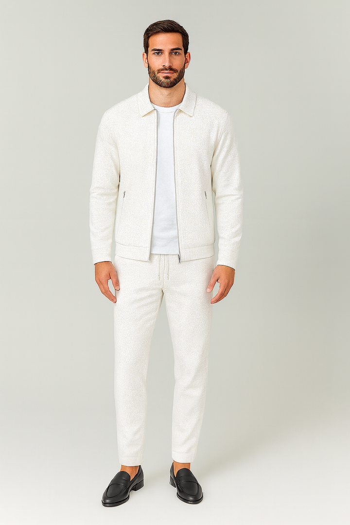 Men’s Matching Set | Polo Jacket & Pants Casual