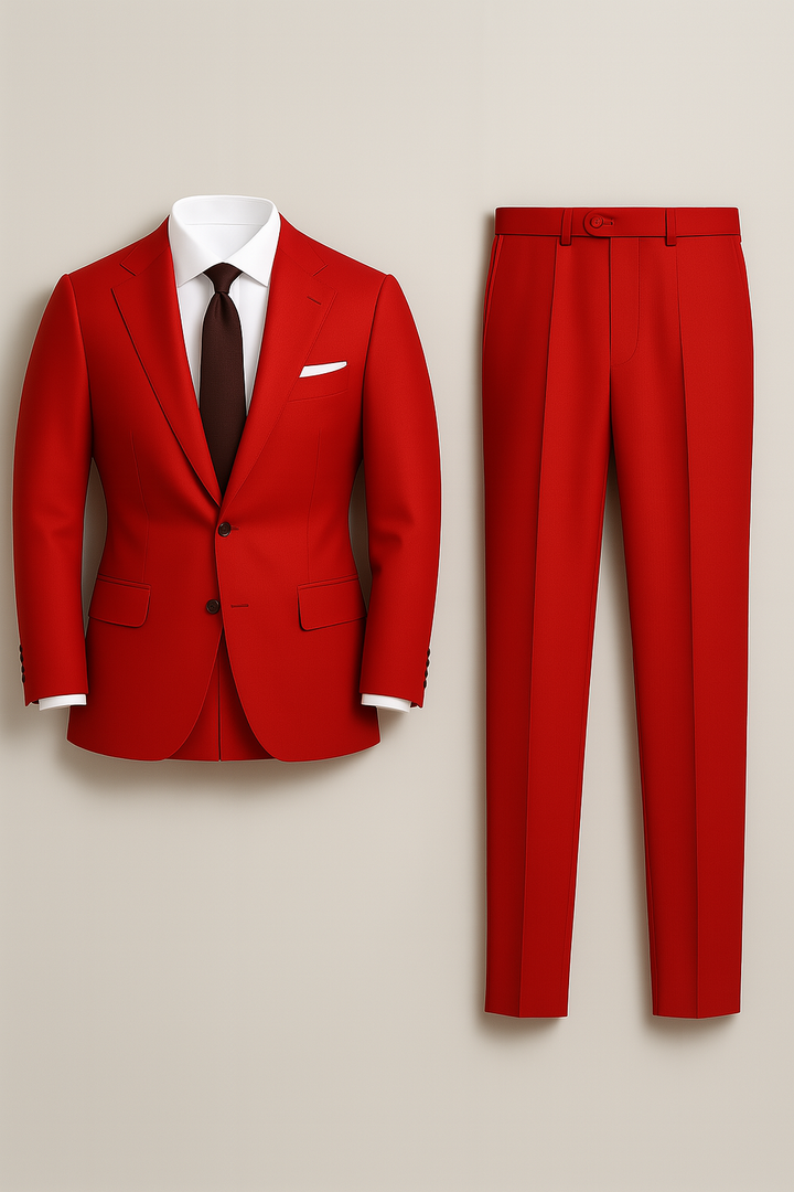 Men’s Suit – Two-Piece Tuxedo Style, Slim Fit & Notch Lapel Look