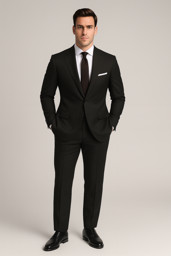 Men’s Suit – Two-Piece Tuxedo Style, Slim Fit & Notch Lapel Look