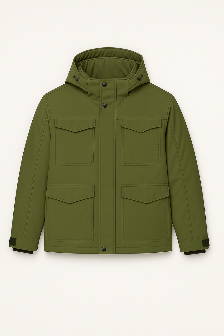 Men’s Jacket – Military Parka Look, Windproof & Thermal Warm