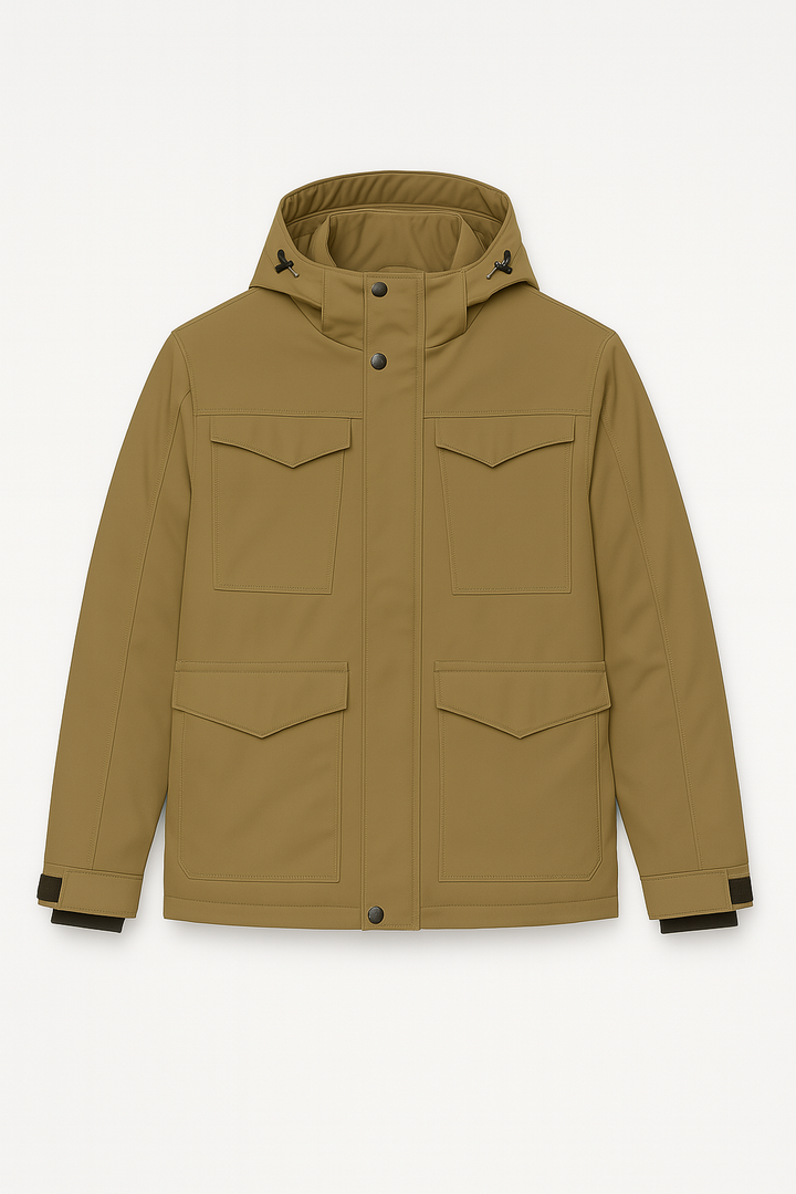 Men’s Jacket – Military Parka Look, Windproof & Thermal Warm