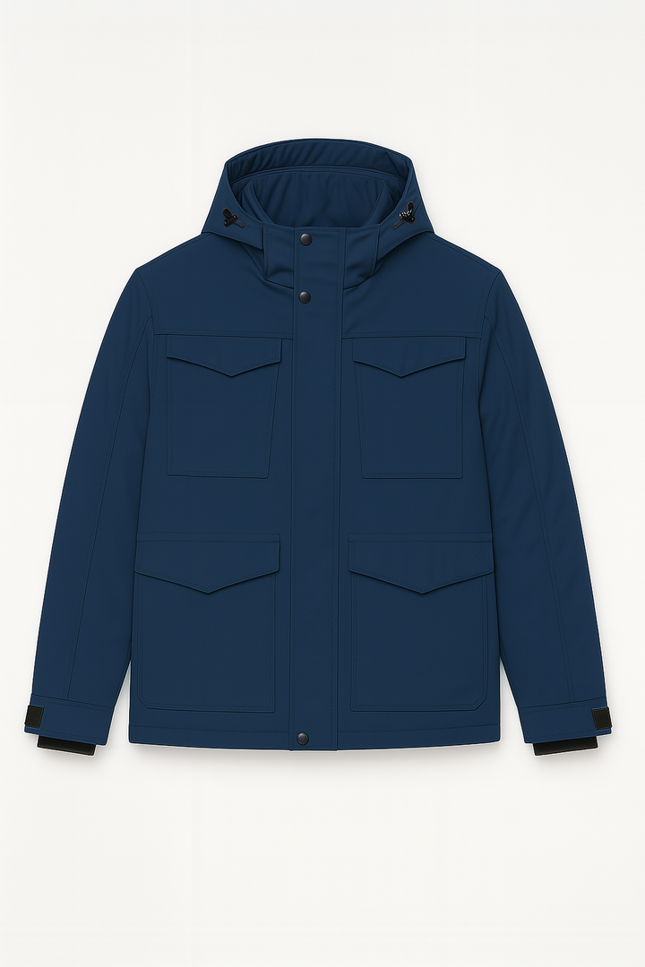 Men’s Jacket – Military Parka Look, Windproof & Thermal Warm