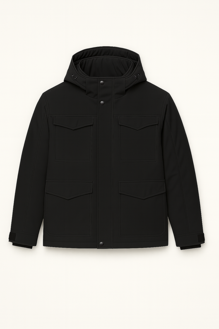 Men’s Jacket – Military Parka Look, Windproof & Thermal Warm