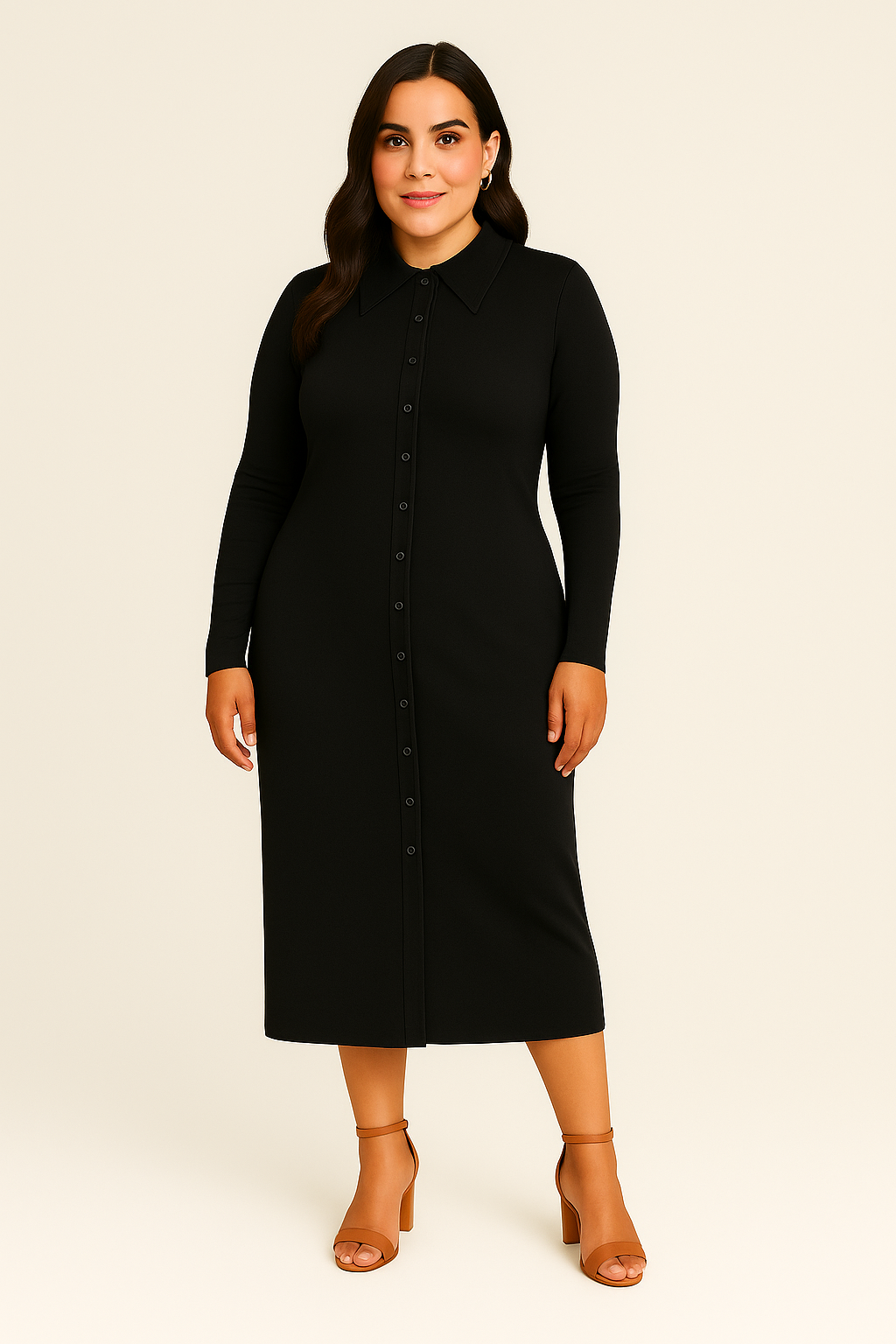 Women’s Sweater Dress | Slim Fit with Lapel