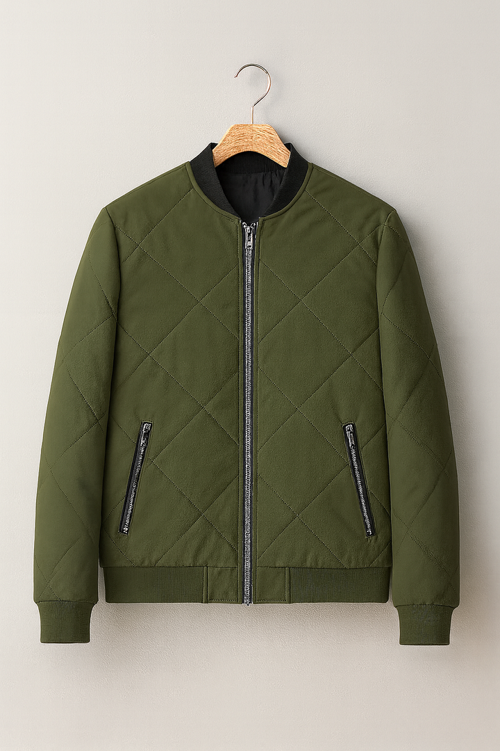 Men’s Quilted Jacket | Fleece-Lined Winter Wear