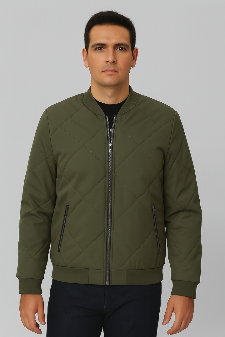 Men’s Quilted Jacket | Fleece-Lined Winter Wear