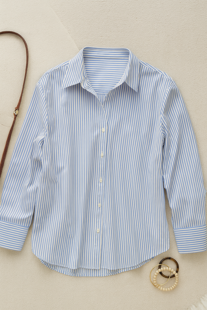 Women’s Button Down Shirt | Elegant V-Neck Lapel