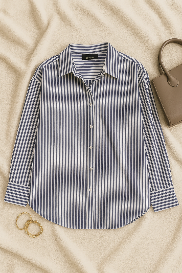 Women’s Button Down Shirt | Elegant V-Neck Lapel