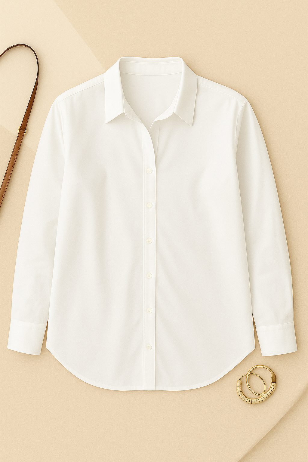 Women’s Button Down Shirt | Elegant V-Neck Lapel