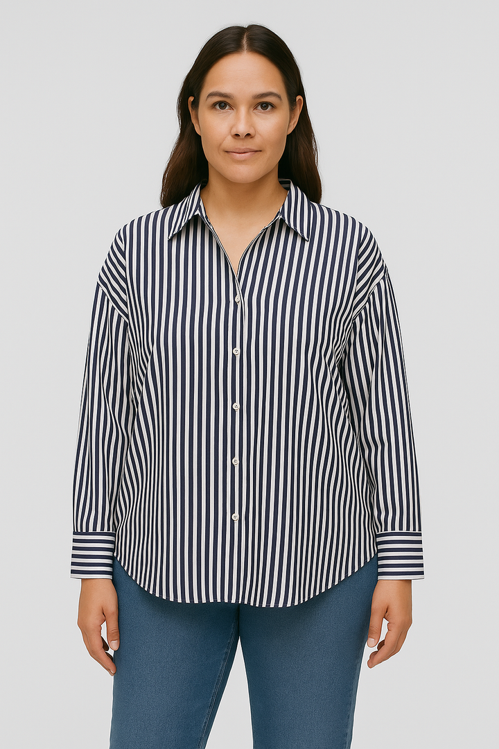 Women’s Button Down Shirt | Elegant V-Neck Lapel