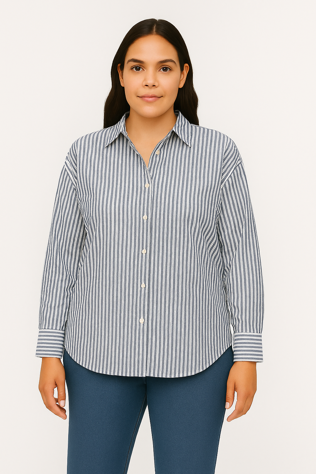 Women’s Button Down Shirt | Elegant V-Neck Lapel