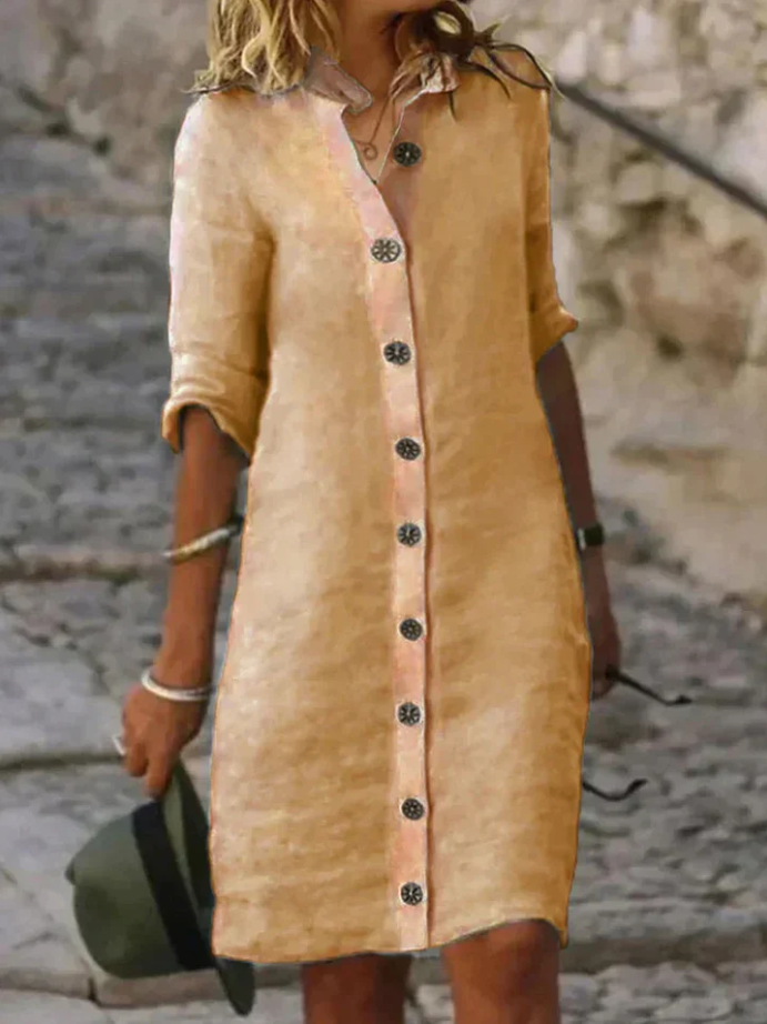 Marry | Spring Long Button Dress