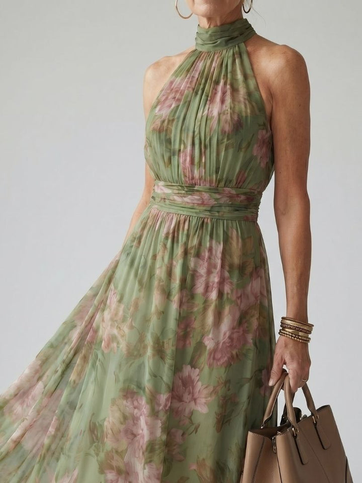 luxe gathered halter midi dress Selling: , Shona Joy