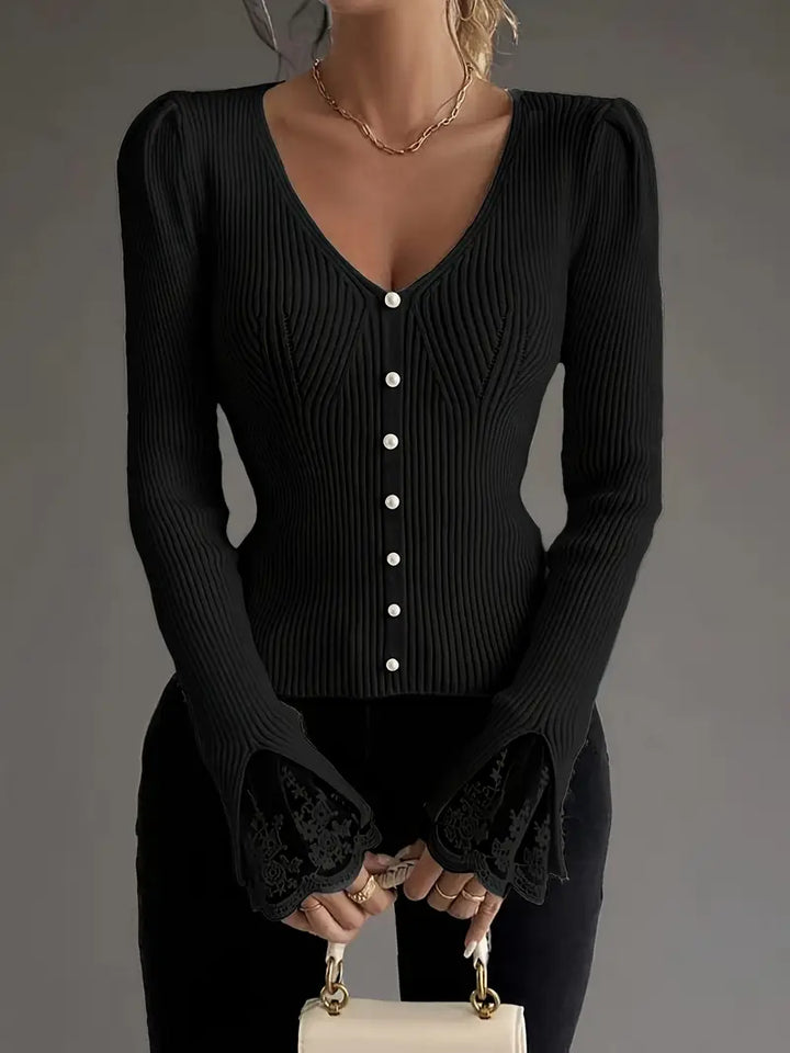 Skylar | Ribbed V-Neck Top