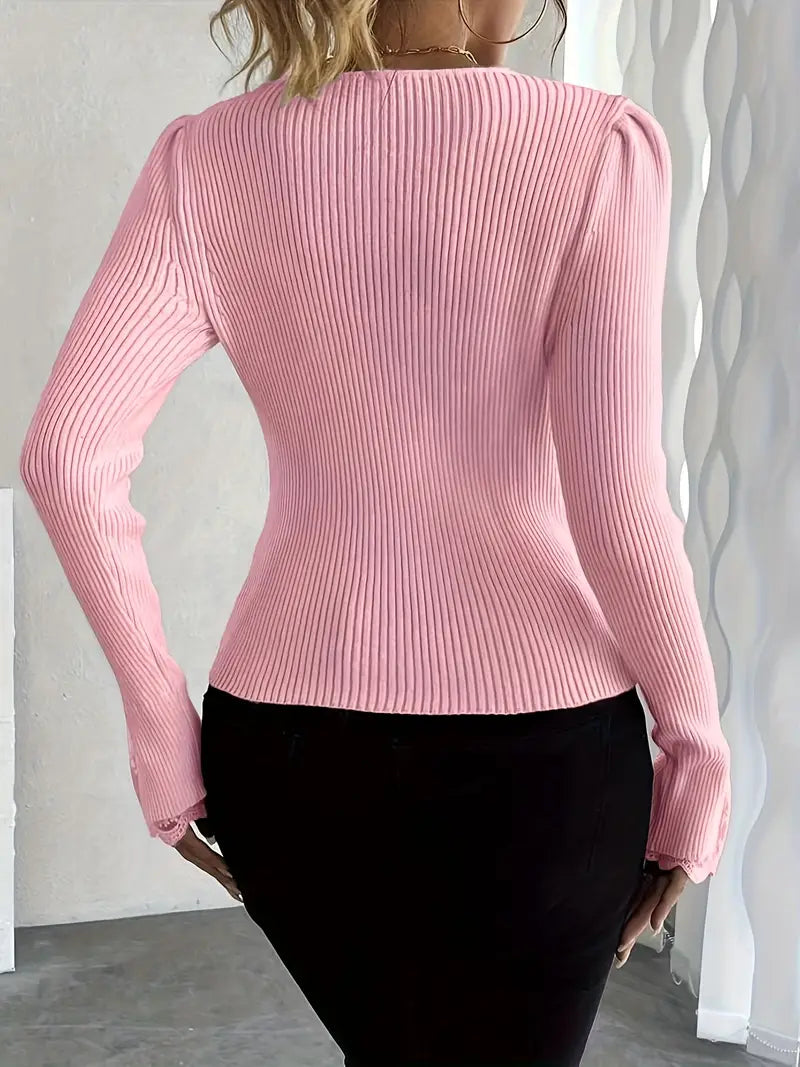Skylar | Ribbed V-Neck Top