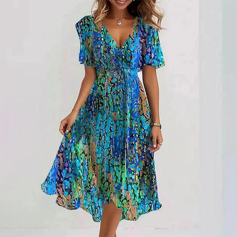 YADA | ELEGANT COLOURFUL DRESS