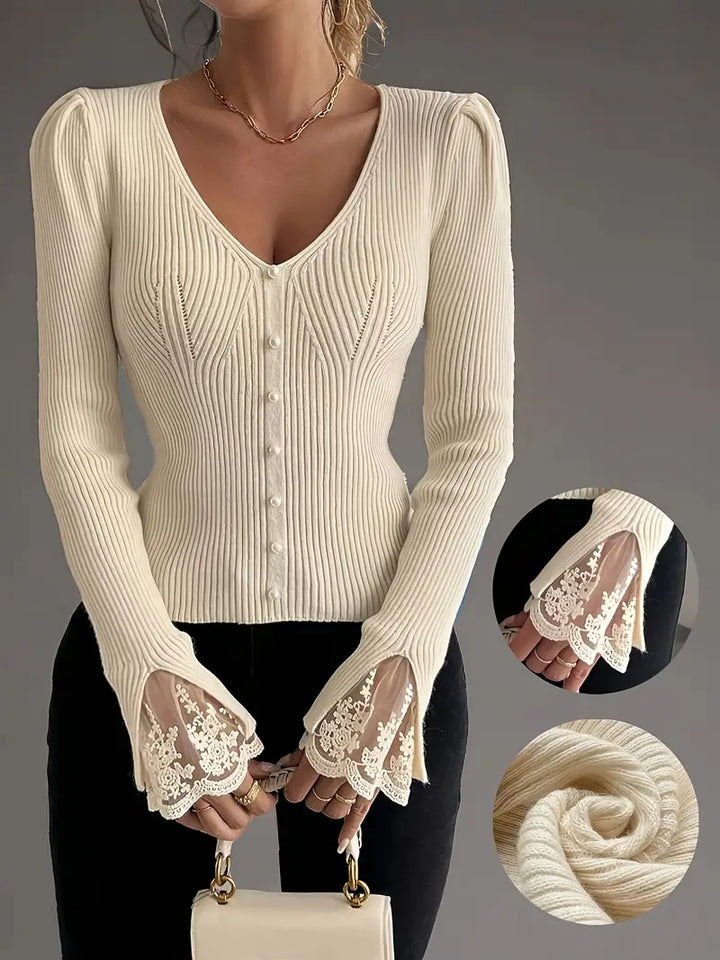 Skylar | Ribbed V-Neck Top